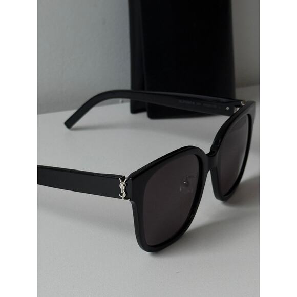 NEW Saint Laurent SLM105/F Square Sunglasses in Black - Picture 6 of 10